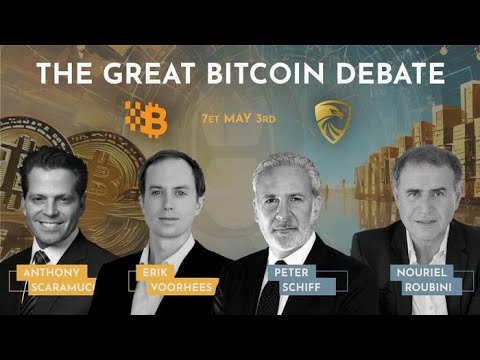 🔴 LIVE: Bitcoin vs. Gold Debate! Scaramucci & Voorhees vs. Roubini
& Schiff