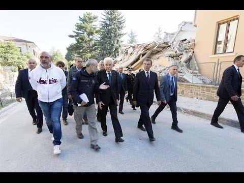 Terremoto Amatrice 24 Agosto 2016 - Presidente Mattarella
