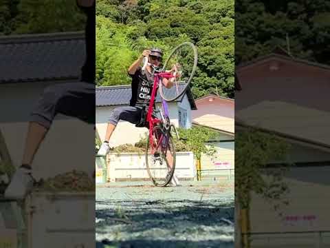 24歳、ロードバイクでウィリーに挑戦! #ロードバイク #ウィリー