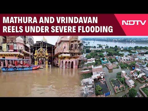UP Rains | Rising Water Levels Of Yamuna Inundate Low-Lying Areas Of Mathura And Vrindavan