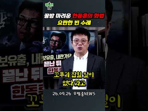 어릴 때 <strong>꿀밤</strong> 좀 맞아봤을 것 같은 한동훈 말하는 뽄새