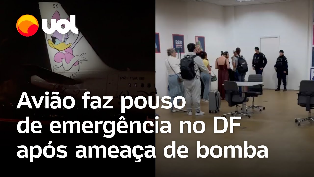 Avião faz pouso de emergência no DF após ameaça de bomba veja vídeo
