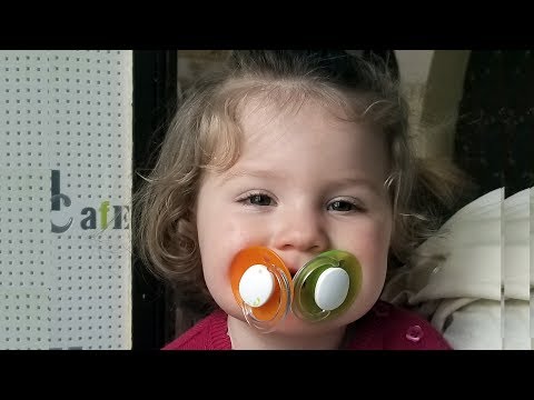CUTE TODDLTER using TWO Pacifiers in the same Time - Baby LIle Playing Funny Videos
