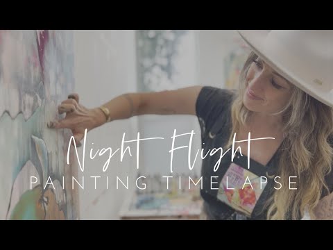 Night Flight: Brave Intuitive Painting Process with Flora Bowley