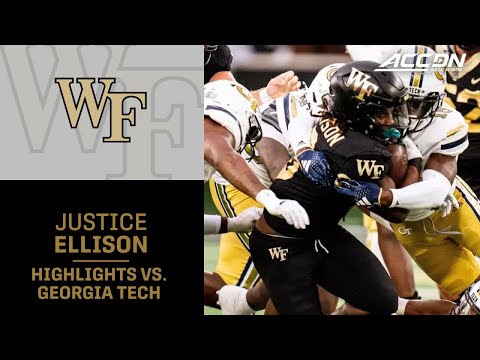 Wake Forest RB Justice Ellison Highlights vs. Georgia Tech