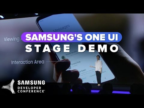 One UI stage demo at Samsung's Developer Conference 2018 - UCOmcA3f_RrH6b9NmcNa4tdg