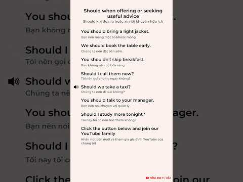 🚀 SHOULD: Đưa & Nhận LỜI KHUYÊN Hay Nhất! 🌟 Luyện Nói Tiếng Anh