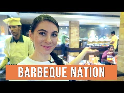 BARBEQUE NATION UNLIMITED INDIAN FOOD FOREIGNER REACTION | TRAVEL VLOG IV - UC3cQWF3e0qcIDEBzCzqp_SQ