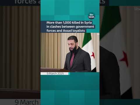 Syria: More than 1,000 killed in clashes between government forces and Assad loyalists #itvnews