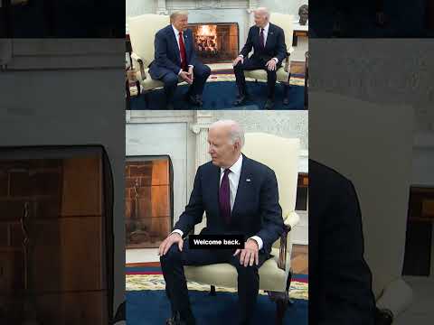 Biden greets Trump at the White House