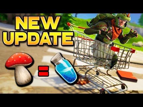 new shopping cart mushroom shield update gameplay in fortnite audiomania lt - shopping cart fortnite update