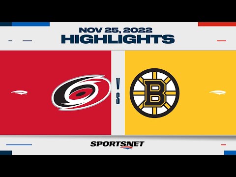 NHL Highlights | Hurricanes vs. Bruins - November 25, 2022