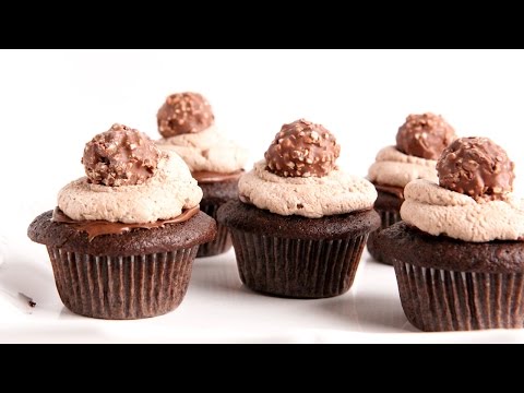 Ferrero Rocher Cupcake Recipe - Laura Vitale - Laura in the Kitchen Episode 952 - UCNbngWUqL2eqRw12yAwcICg