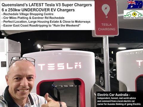 Qld's NEW Tesla V3 250kW Super Charger | Perfect EV Charge Location near Junction of 3x Motorways