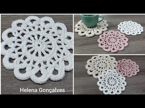 Porta copo 🥛 em crochê 🧶| CANHOTO #helenagonçalves #crochet #semprecirculo #artesanato