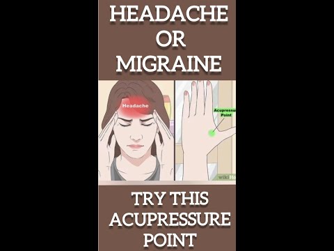 Headache or Migraine???  press on this point for 30 seconds