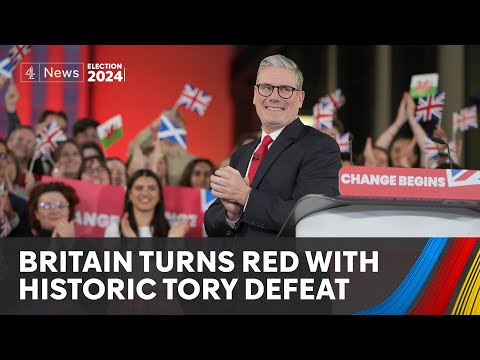 Labour win landslide majority as Conservatives suffer worst result ever | General Election 2024