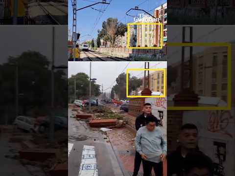 Spain floods: before and after footage shows destruction #spain #spainfloods #valenciafloods
