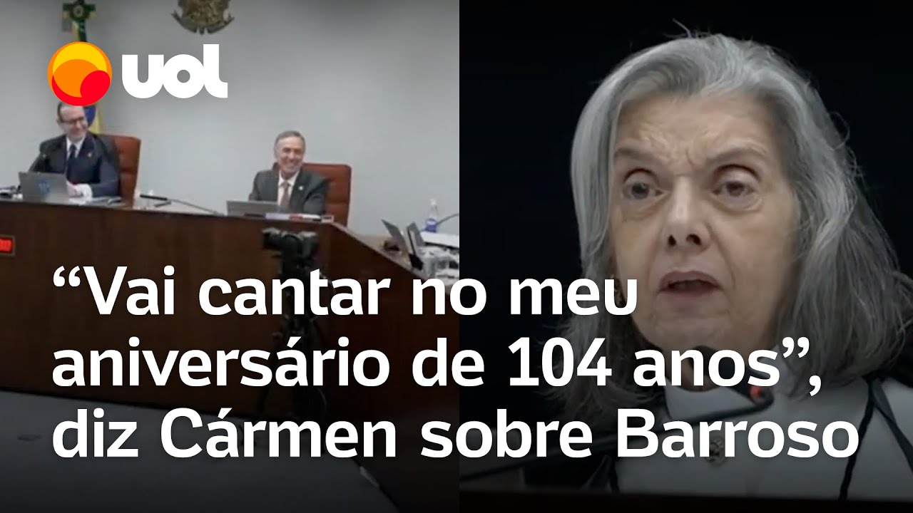 Cármen Lúcia brinca com Barroso: ‘Vai cantar no meu aniversário de 104 anos’