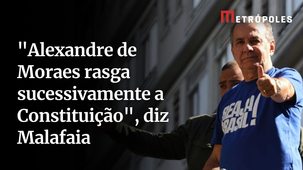 Alexandre de Moraes rasga sucessivamente a Constituição diz Malafaia