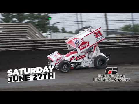 June 27 Farm Bureau Night - 15sec Ad - dirt track racing video image