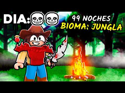¡SOBREVIVÍ 99 dias en el NUEVO BIOMA de JUNGLA! 💀🔥🐒 SILVIOGAMER en 99 Noches en el Bosque 🔴 DIRECTO