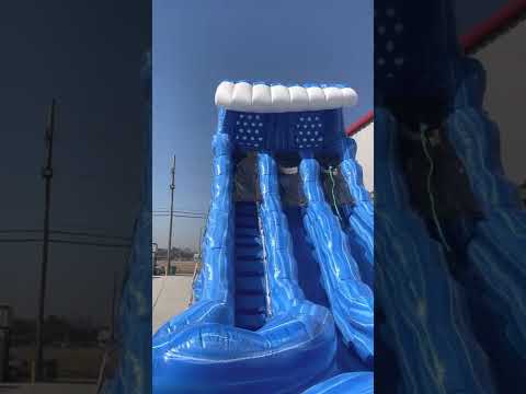 Curvy water slide rental from About to Bounce inflatable rentals in New Orleans
