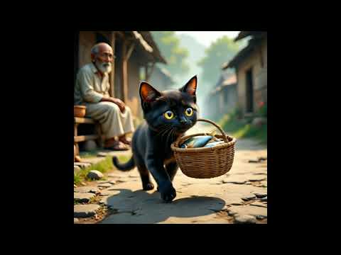Meow returned old man's smile! म्याऊँ और बूढ़े बाबा की मुस्कान #ai #3d #hindistories #ytshorts #cat