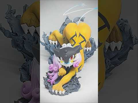 ライコウ♀のフィギュアを作ってみた【粘土】How to make a figure of Raikou. #figure #shorts