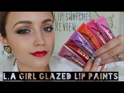 Lip Swatches/ Review- L.A Girl Glazed Lip Paints - UC8v4vz_n2rys6Yxpj8LuOBA