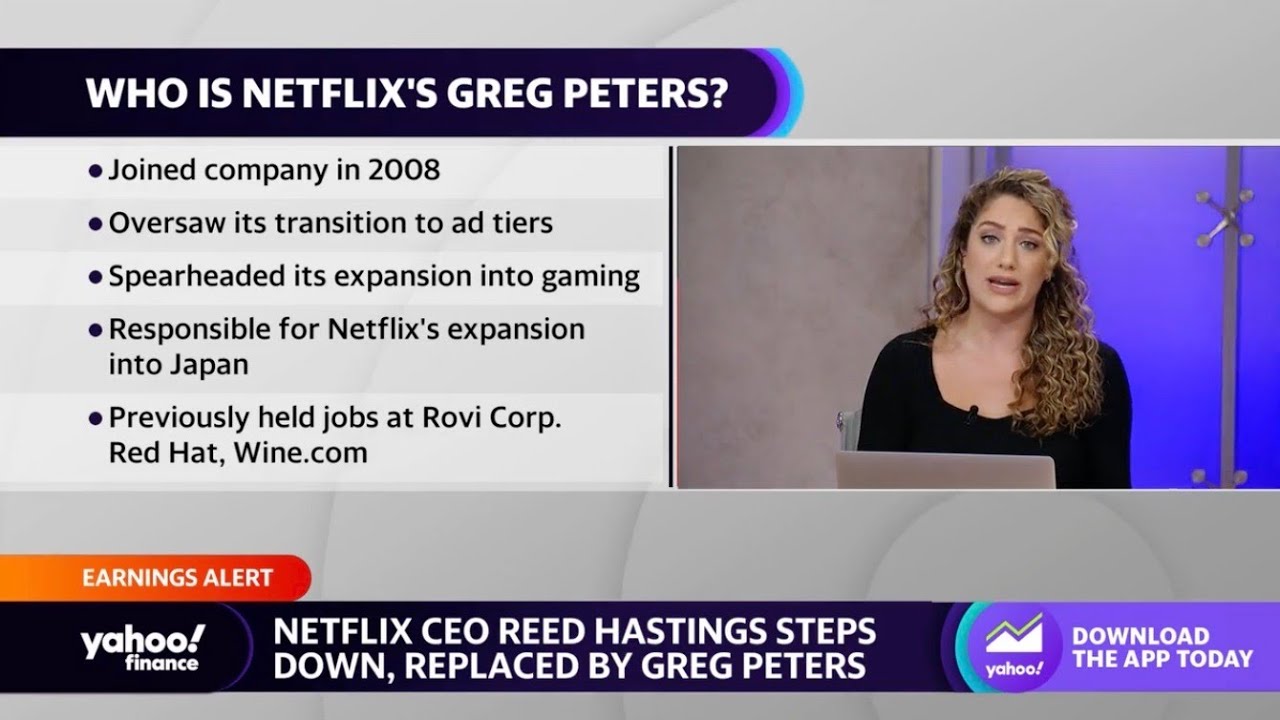 Netflix CEO Reed Hastings steps down, replaced by Greg Peters