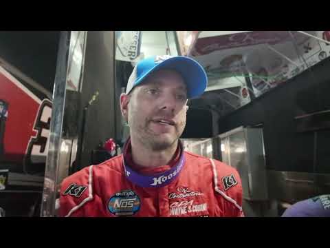 Bill Balog discusses Friday's High Bank Nationals prelim victory at Huset's Speedway - dirt track racing video image