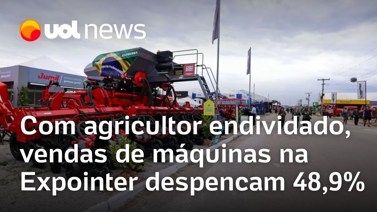 Vendas de máquinas e implementos agrícolas na Expointer despencam 48,9%, com agricultor endividado