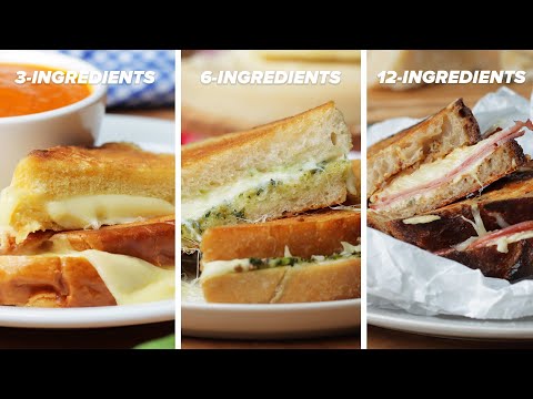 3-ingredient vs. 6-ingredient vs. 12-ingredient Grilled Cheese