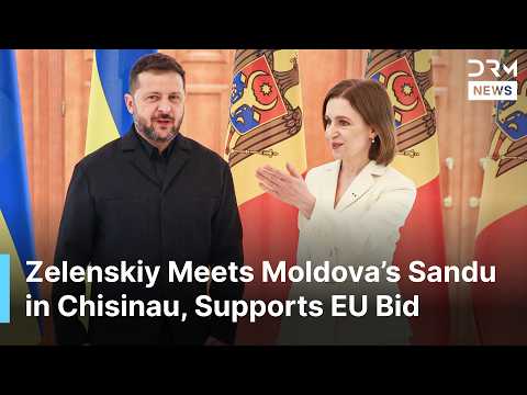 Ukraine's Zelenskiy Meets Moldova's Sandu as Chisinau Reports Five Russian Drone Incursions | AC1N