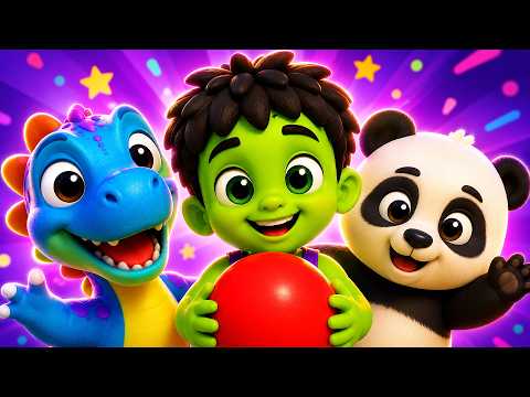 Let's Play with the Big Red Ball! 🔴🎉 | Nursery Rhymes by Doggy Doggy Cartoons