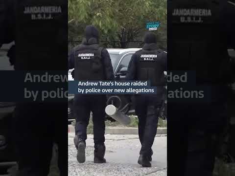 Andrew Tate's house raided by police over new allegations | ITV News #itvnews