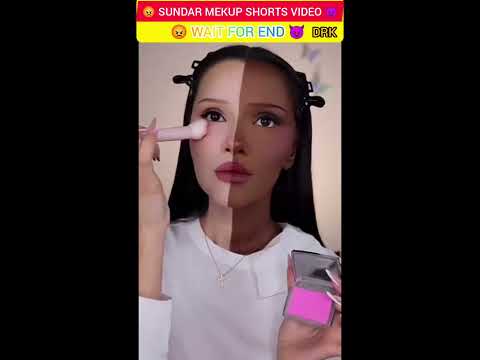 Title गोरा और काला दो तरह का मेकअप 🥰~wood working art #education​ #makeup​ #trending​ #shorts​ .