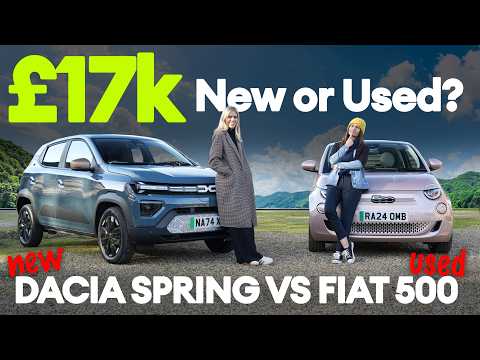 £17k cheap EV challenge: Brand new Dacia Spring or Used Fiat 500e? | Electrifying