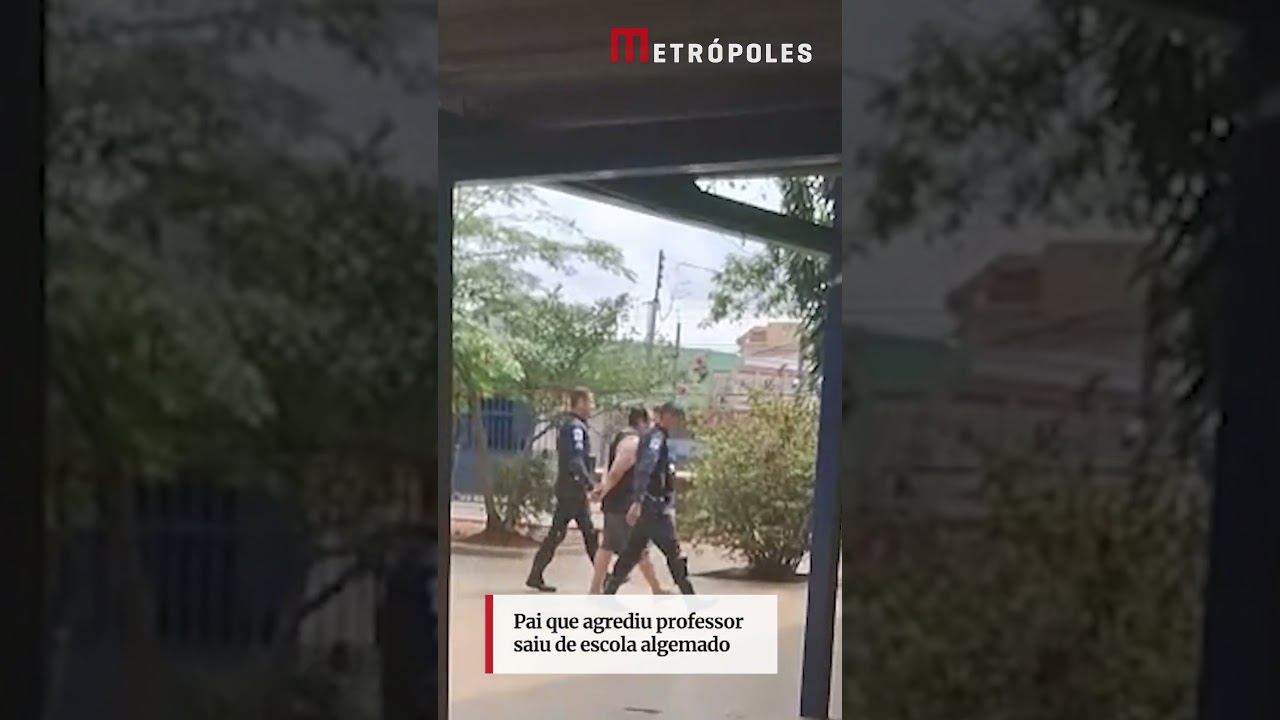 Pai que agrediu professor saiu de escola algemado