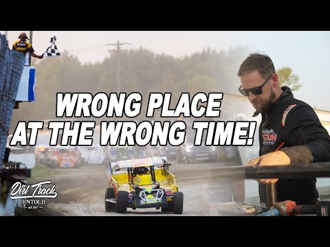 Things Were Looking Good Until.... Super DIRTcar Series At Land Of Legends Raceway - dirt track racing video image