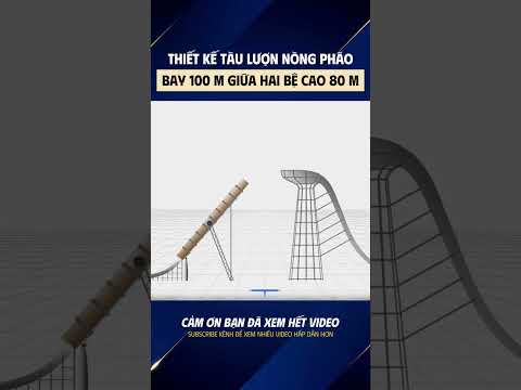 THIẾT KẾ TÀU LƯỢN NÒNG PHÁO, BAY 100 M GIỮA HAI BỆ CAO 80 M #tauluon #maohiem #camgiacmanh #congvien