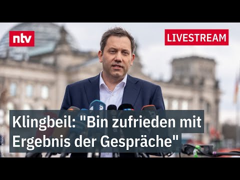 LIVE: Statement von Lars Klingbeil zur Einigung über das Finanzpaket