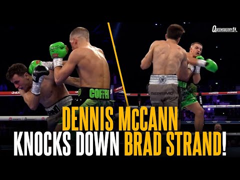 Unseen angle of knockdown by the menace | dennis mccann vs brad strand fight highlights