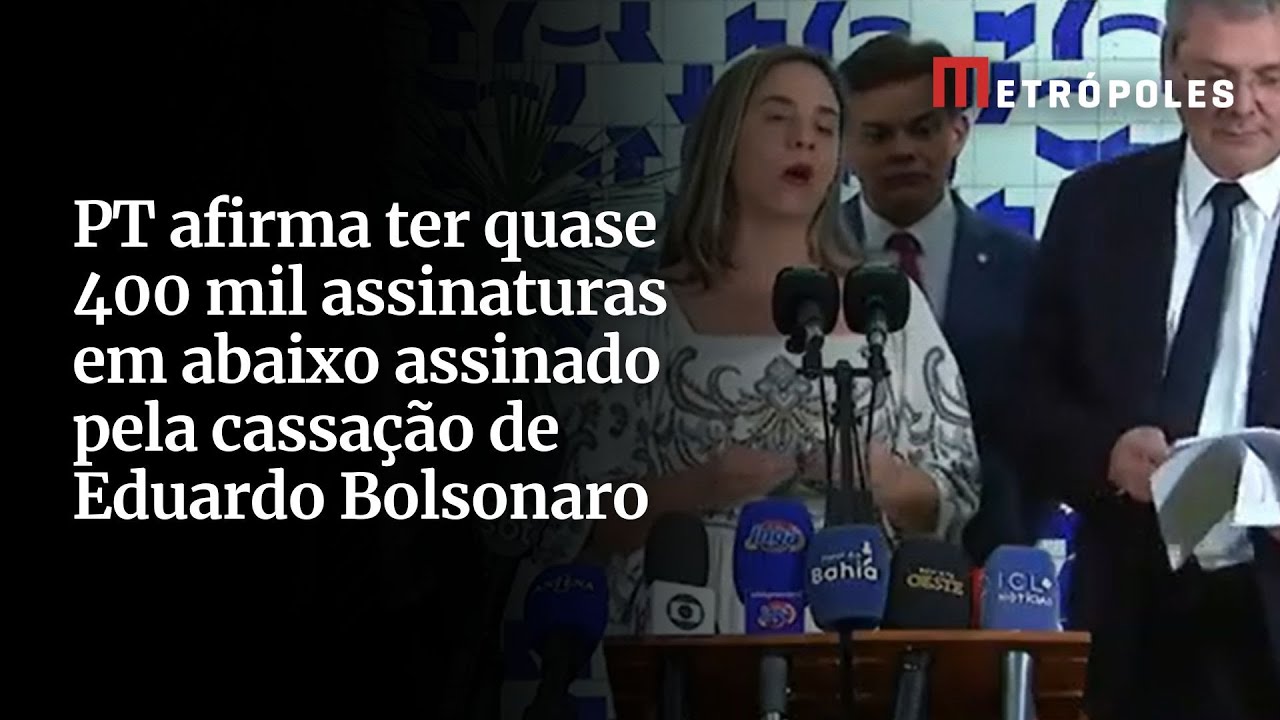 PT afirma ter quase 400 mil assinaturas em abaixo assinado pela cassação de Eduardo Bolsonaro
