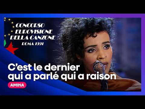 Amina - C'est le dernier qui a parlé qui a raison (LIVE) | France 🇫🇷 | Eurovision 1991