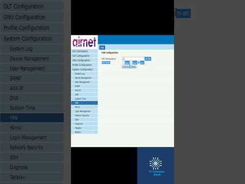 how to configure OLT fan Temperature