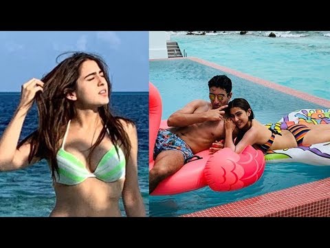 Video - Bollywood HOT - Sara Ali Khan BIKINI Pictures With Ibrahim Ali Khan In Swimming Pool #India