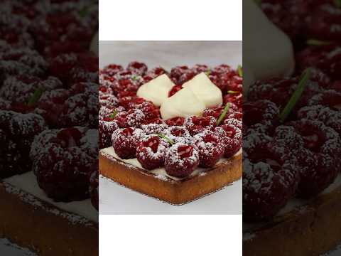 ✅ MA TARTE AUX FRAMBOISES GANACHE MONTÉE CHOCOLAT BLANC ET CRÈME D’AMANDE 😍