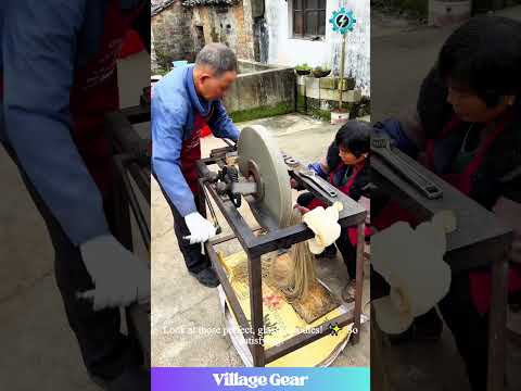 SECRET Art of Glass Noodles! 🤯 Watch Them Hand-Crank a MOUNTAIN of Noodles! So Satisfying! #noodles